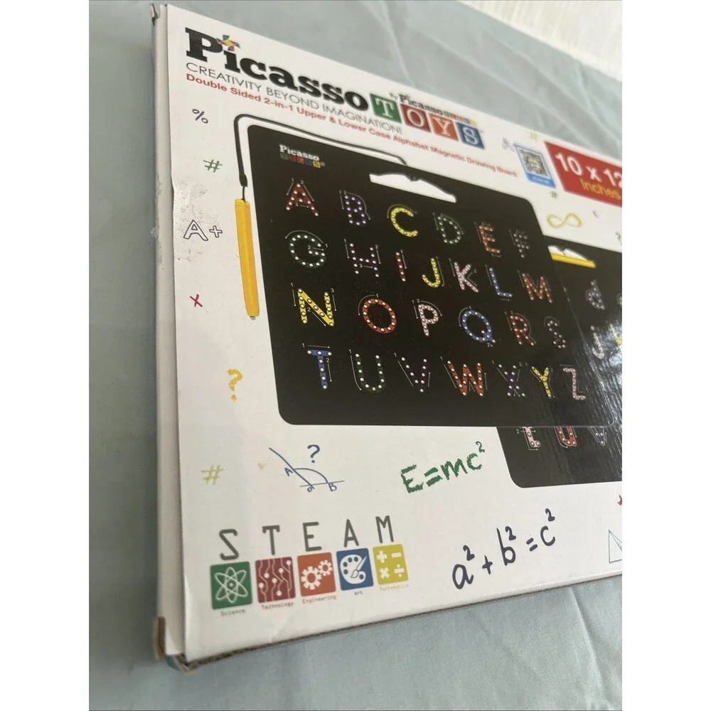 Picasso Toys Alphabet Magnetic Drawing Board 10x12in Double Sided